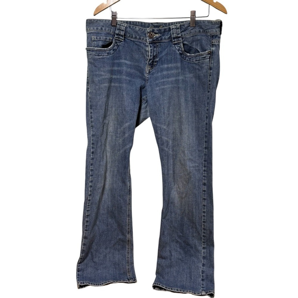 GUESS‎ Womens Medium Wash Bootcut Jeans Mid Rise Y2K Denim Blue 34 #162